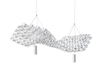SLAMP Nuvem modular suspension in White on a white background