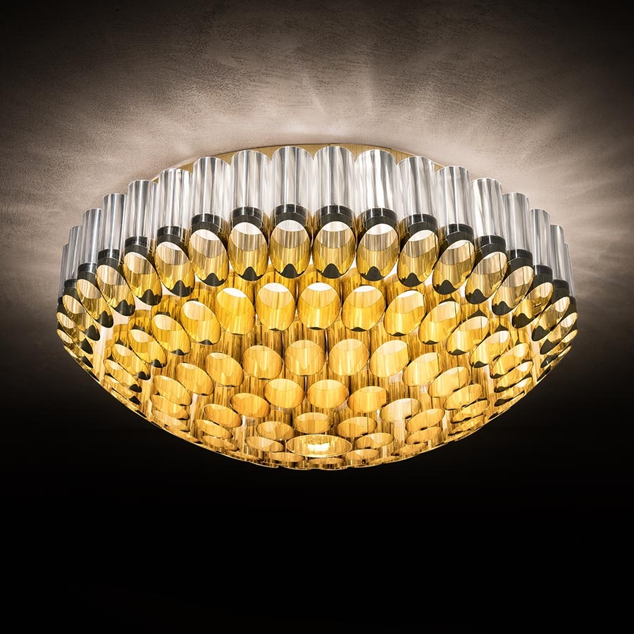 SLAMP Odeon Ceiling Gold in interior