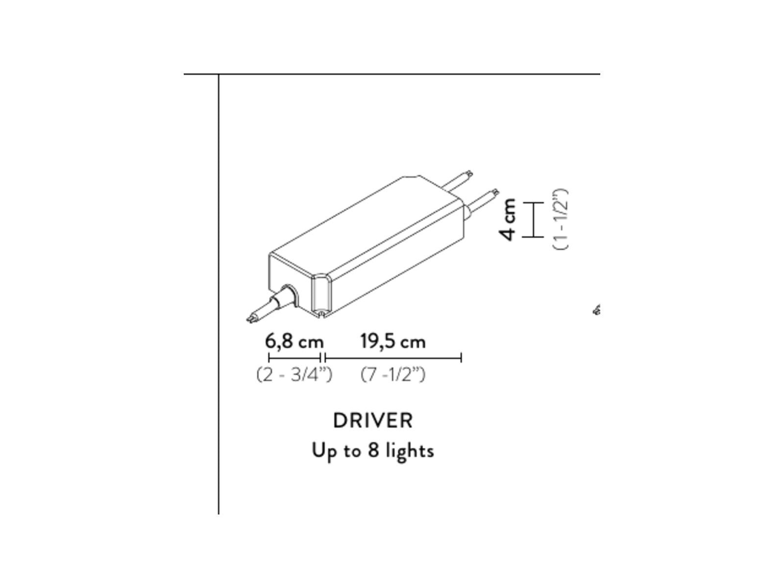 SLAMP outdoor driver 200 W on white background