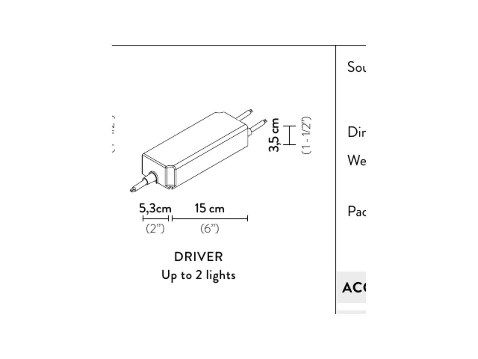 SLAMP outdoor driver 60 W on white background